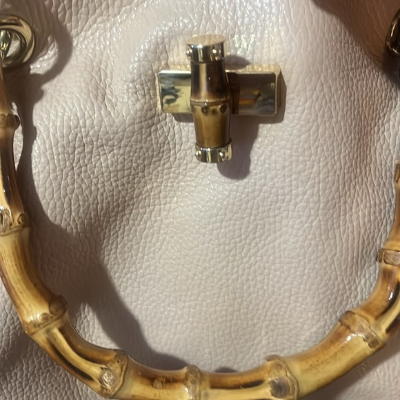 Mark & Graham Cream Satchel with Bamboo Handles - Picture 3 of 16